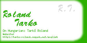 roland tarko business card